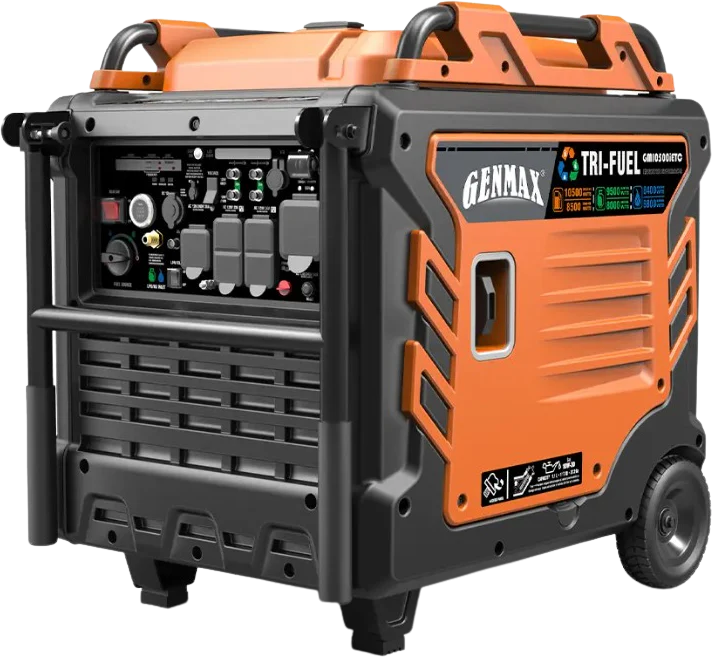 30-1688059859520_712x657.webp GENMAX GM17000iETC Tri Fuel Inverter Generator 17000 Starting Watts 13500 Running Watts Electric Start Gas Propane Natural Gas - Image 1