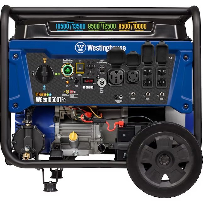 galmu-feed-11718-photo Westinghouse WGen10500TFc Tri Fuel Generator 13000 Starting 10500 Running Watt Remote Electric Start - Image 1