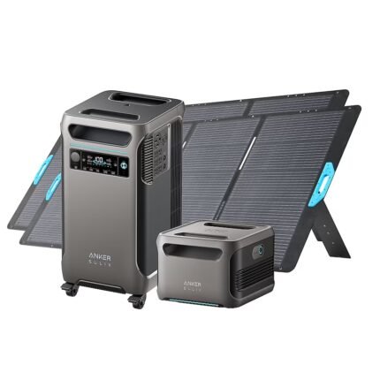Anker SOLIX F3800 Portable Power Station 7680Wh 6000W Extra Battery 2x400W Solar Panels Included