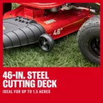 CRAFTSMAN T150 46 Inch Riding Lawn Mower 19 HP Briggs Stratton Automatic CVT 46 Inch Deck - Image 4