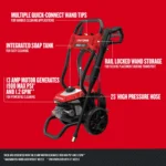 CRAFTSMAN 1900 PSI Electric Pressure Washer 1.2 GPM Corded Cold Water Power Washer with Turbo Nozzle - Image 8