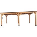 Backyard Discovery Kingsport 20′ x 20′ Cedar Wood Carport with Steel Roof