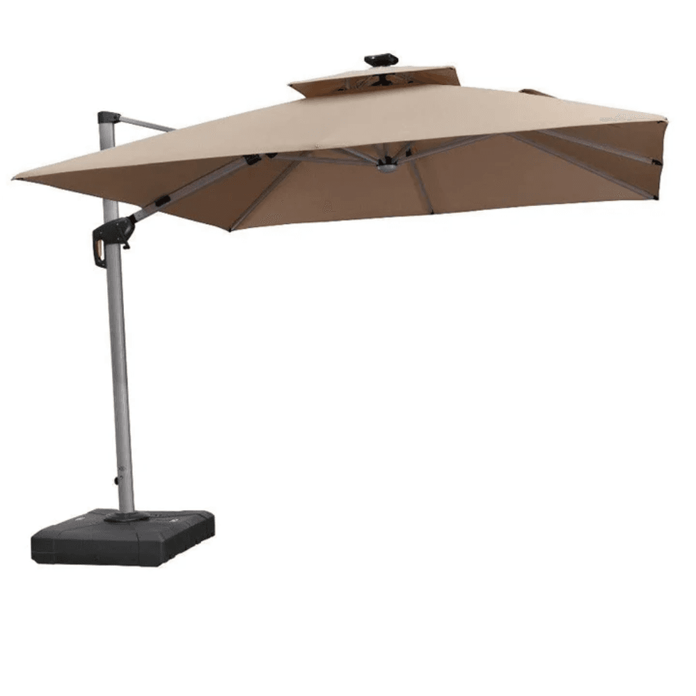 saybrokeeer-product-305-image-1.png PURPLE LEAF Double Top Deluxe Solar Powered LED Square Patio Umbrella - Image 1