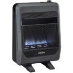 Bluegrass Living Natural Gas Vent Free Blue Flame Gas Space Heater With Blower and Base Feet – 20,000 BTU, T-Stat Control – Model# B20TNB-BB