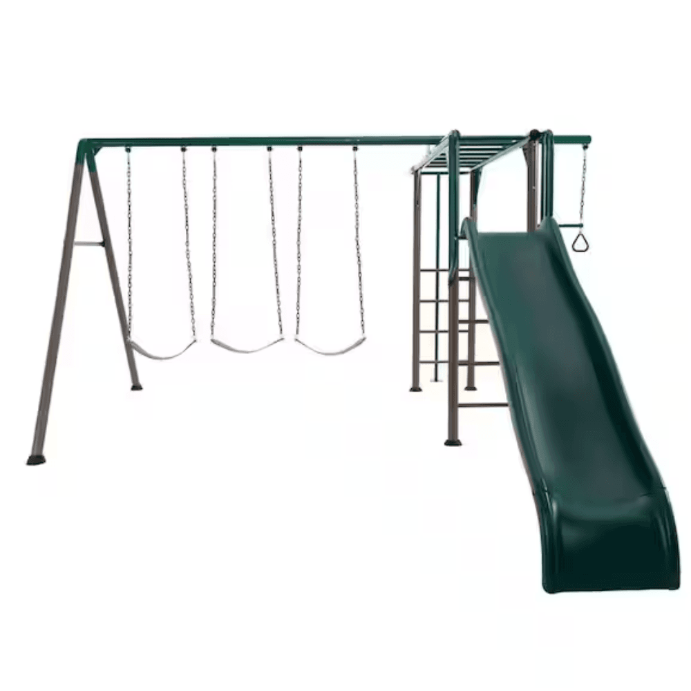saybrokeeer-product-74-image-1.png Lifetime Powder Coated Steel Swing Set with 4 Swing(s) , 1 Slide(s) - Image 1